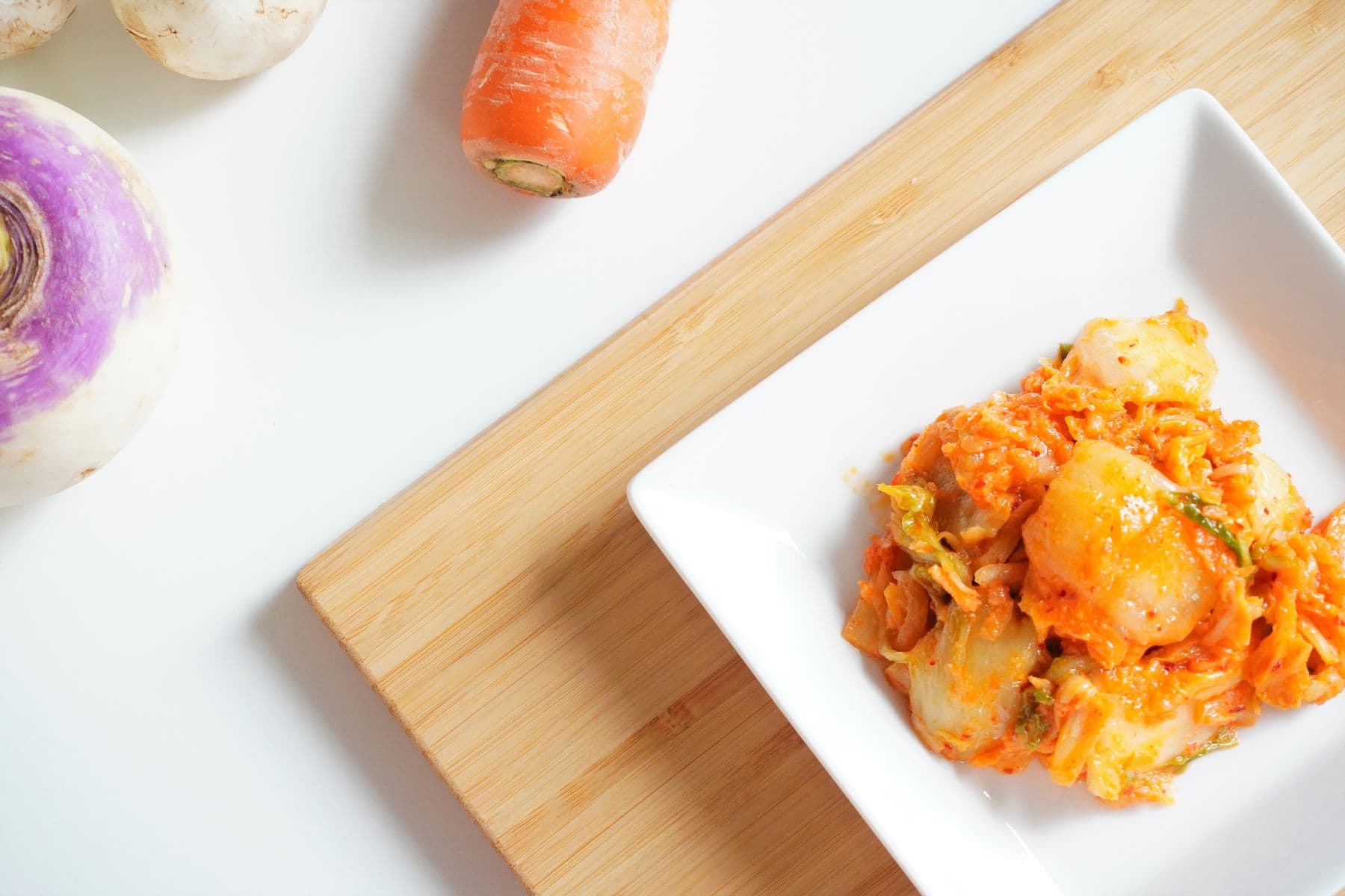 Kimchi being prepared